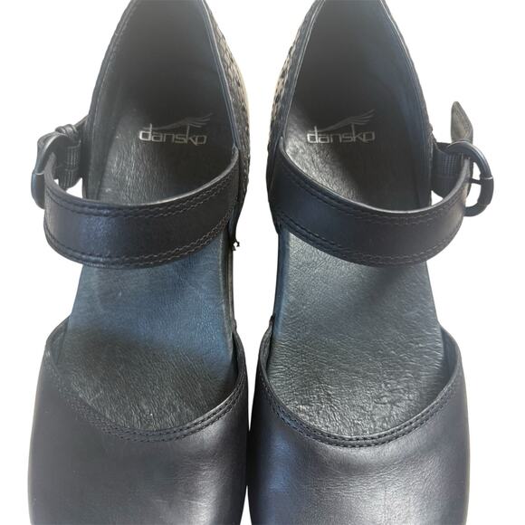 Dansko Makenna Black Genuine Leather Mary Jane Clogs size 40(9.5-10) - Picture 11 of 16